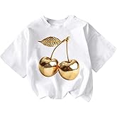 SOLY HUX Women's Short Sleeve Summer T Shirts Graphic Tees Vacation Clothes Cute Cherry Top