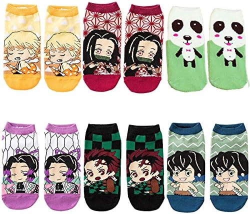 6足セット鬼滅の刃 子供の靴下 キッズ ソックス スポーツ 通気 綿 吸汗 防臭 減摩 新しいファッション くるぶし ショート 男女兼用 グッズ アニメ 萌えグッズ 誕生日 プレゼント