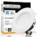 TORCHSTAR 15W 5/6“ Dimmable LED Recessed Downlight Retrofit, Ultra Bright 1000lm, 100W Equiv., ENERGY STAR & UL Certified, High CRI 90+, 3000K Warm White, Pack of 12