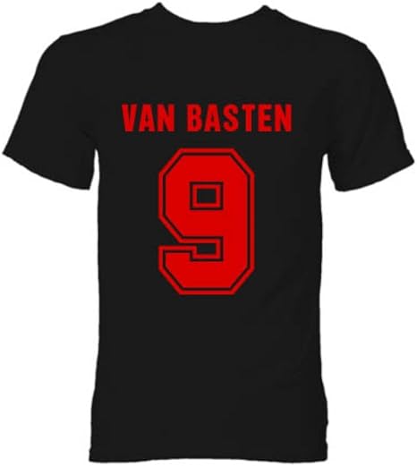 Marco Van Basten Ac Milan Hero T Shirt Black Amazon Co Uk Sports Outdoors