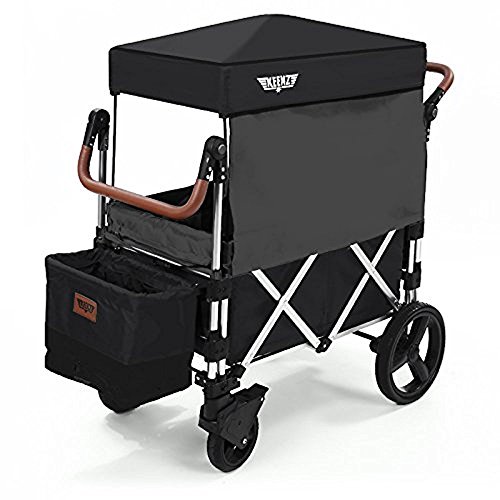 Keenz Stroller Wagon - 7S Pull/Push Wagon Stroller - Safe and Secure Baby Wagon Stroller and Stroller for Big Kids - Versatile Wagon Stroller Ideal for Special Needs (Black) - Thumbnail 3