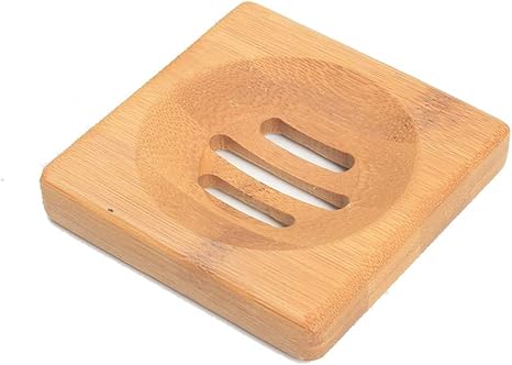 Amazon 石鹸置き 木製 角形 おしゃれ 石鹸ホルダー 水切り お風呂 バス用品 竹 石けん皿 洗面台 オーバル クリア 洗顔石けん バス用品 ソープディッシュ ホーム キッチン オンライン通販