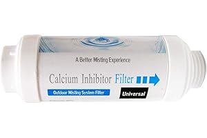 RUITN Misting System Calcium Inhibitor Filter for Patio Misters NSF certification Inline Water Soften Filter Effectively Reduce Water Spots, Prevent Nozzles Clogging For Garden Patio Mistes (1 Pcs)