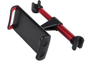 Homoyoyo Car Rear Pillow Bracket Phone and Tablet Holder Headrest Mount for Back Seat, Red, Compatible