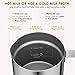 Aicok Milk Frother, Stainless Steel Electric Milk Steamer with Hot or Cold Milk, Strix Temperature Controller, Non-Stick Coating, Silent Operation, Milk Warmer for Coffee, Latte, Cappuccino, Silver
