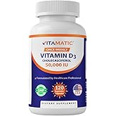 Vitamatic Vitamin D3 50,000 IU (as Cholecalciferol), 120 Veggie Capsules | 1250 mcg, Progressive formula helping vitamin D deficiencies*, Gluten Free, Made in USA