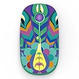 Jelly Comb 2.4G Slim Wireless Mouse with Nano Receiver, Less Noise, Portable Mobile Optical Mice for Notebook, PC, Laptop, Computer, MacBook (Peacock)