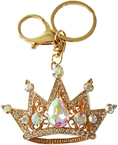 Key Chain, iBiubiu Blingbling Queen Crystal Crown Keychain Handbag Key Ring Car Key