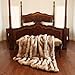 Best Home Fashion Faux Fur Throw - Lounge Blanket - Champagne Fox - 58