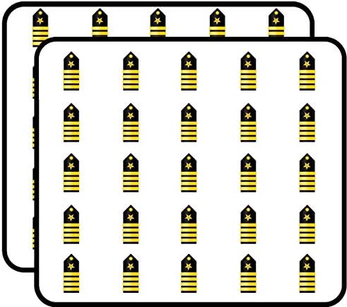 US Navy Captain Shoulder Board Military Veteran Served 50 Pack Sticker for Scrapbooking, Calendars, Arts, Album, Bullet Journals and More 1"