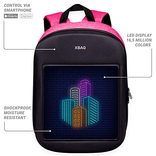 XBAG LED Backpack Customizable Led Screen Hard Case Laptop Backpack