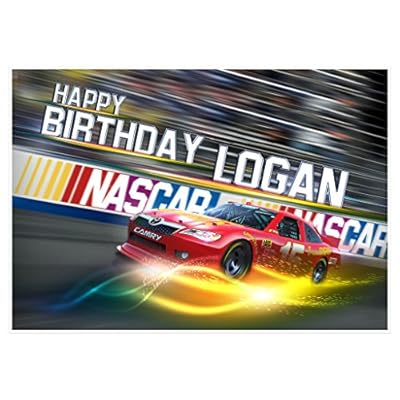 Nascar Speed Birthday Banner Personalized Custom Party Backdrop Decoration