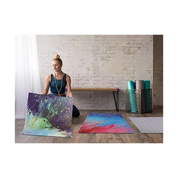 Heathyoga Synergy Yoga Mat Non Slip Hot Yoga Mat, Mat 2in1 Lightweight & Optimal Cushioning 72"x