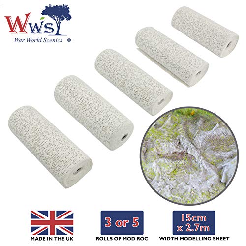 War World Scenics Modellbau Gipsgewebe 15cm x 2.7m (Set von 3) - Modellier-System Modellbahn Modell Diorama… – Bild 3