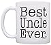 ThisWear Uncle Father's Day Gift Best Uncle Ever Mug Uncle Birthday Gift for Uncles 11oz Ceramic Coffee Mug with Handle White
