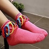 Deer Mum Girl's Wild Over Knee High Dress Socks(4 Pairs)