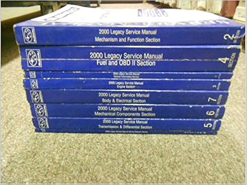2000 Subaru Legacy Outback Service Repair Shop Workshop Manual Set Factory Oem Subaru Amazon Com Books