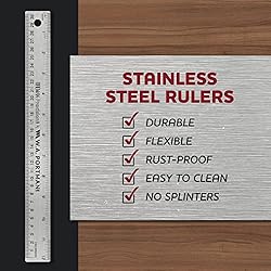 Breman Precision Metal Ruler 24 Inch Cork Back