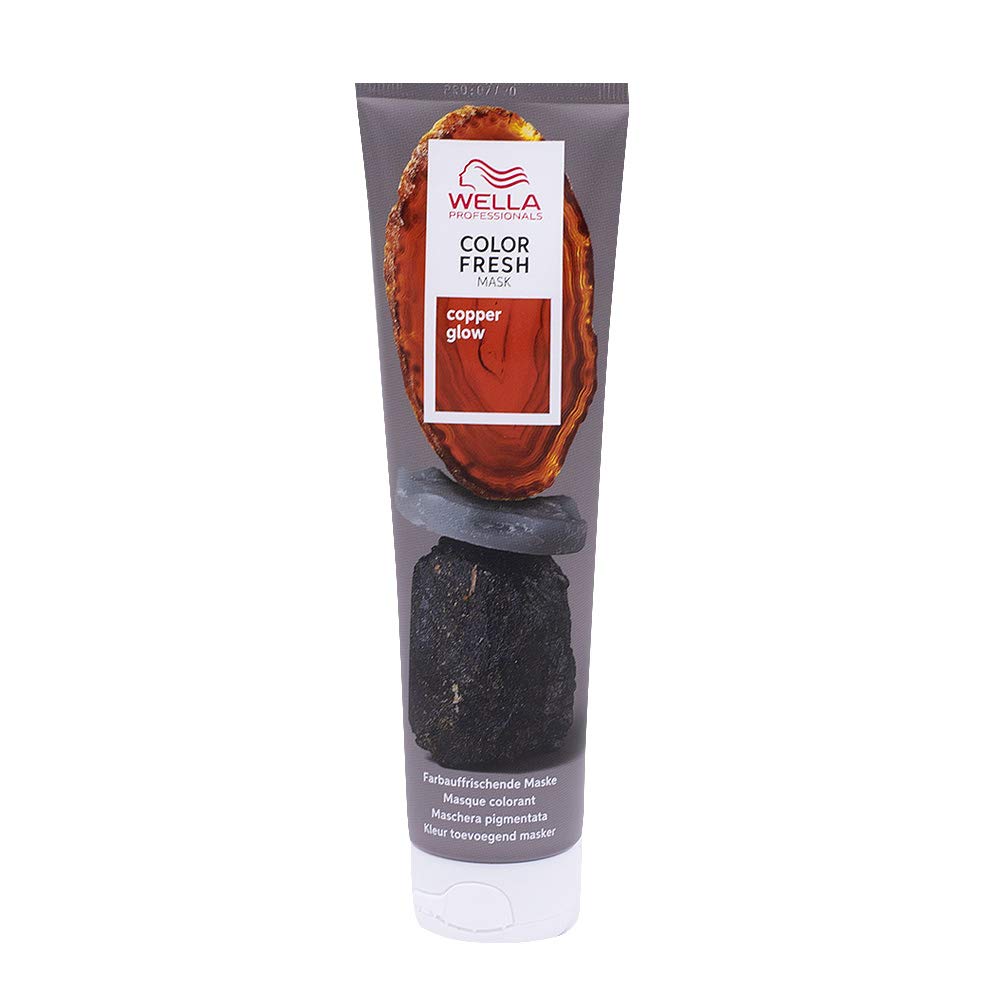 Wella Professionals Color Fresh Mask Copper Glow - Hair Treatment to Revitalise and Change Hair Colour - Nourishing Tint with Avocado Oil - for Medium Blonde, Light Brown and Dyed Hair - 150 ml