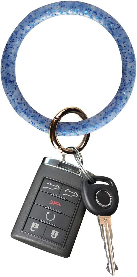 Lateefah Wristlet Keychain Bracelet Keyring Bangle Key Ring Round Key Chain for Women Girls
