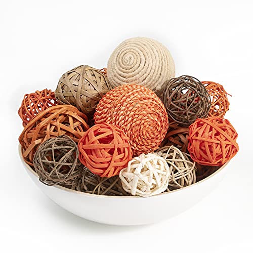 ANDALUCA Decorative Vase Filler Bag with Orbs, Balls (Burnt Orange