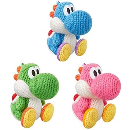 Amiibo Nintendo Yarn Yoshi Wooly World Green Pink Blue 3set 3DS WiiU (Japan Import) by Nintendo