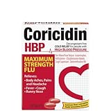 Coricidin HBP Maximum Strength Flu Tablets-20 ct. (Pack of 5)