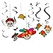 PAPER JAZZ Day of Dead Party Decorations Hanging Swirl Glitter Party Supplies Pack (swirls)