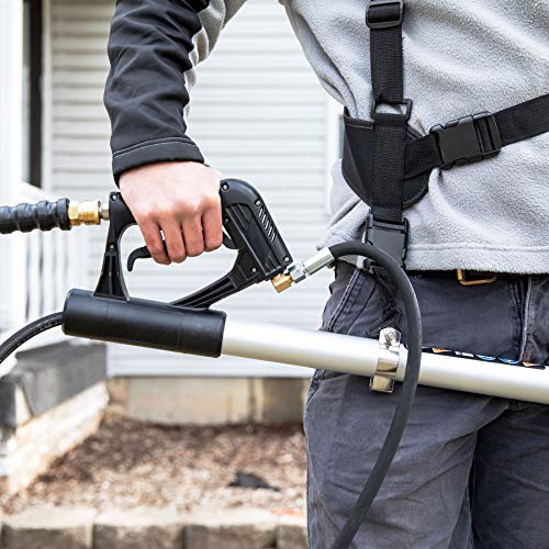 Washer Pro Telescoping Spray Wand: 18 Foot Power Washer Spray Wands with Pressure Washer Gun Accessories and Attachments - 15 Degree Extension Lance, Harness Belt, Nozzle Tips, and Vaseline - 4000 PSI - Thumbnail 5