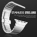 MoKo Band for Apple Watch Series 3 Bands, Stainless Steel Replacement Band Wrist Strap with Butterfly Buckle Clasp for iWatch 42mm 2017 Series 3 / 2 / 1 - Silver (Not Fit iWatch 38mm)