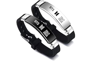 ETEL LIKE 2 Pack BTS Merch Bracelets, BTS Charm Silicone Bracelets Jewelry for gifts