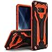 Zizo Static Series Compatible with Samsung Galaxy S8 Plus Case Military Grade Drop Tested with Built in Kickstand Black Orange