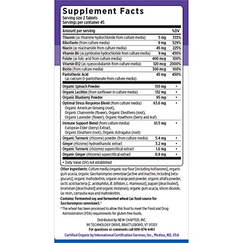 New Chapter Coenzyme B Food, Vitamin B Complex with Organic NonGMO