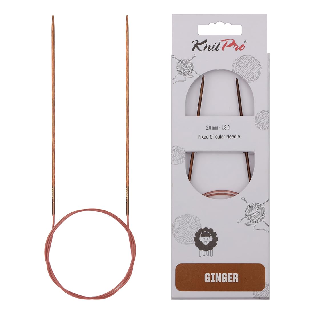 KnitPro Ginger Fixed Circular Needles 47" (120cm) | 2.00mm