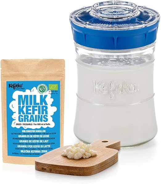 Kefirko Starter kit I Kefir Fermenter with Organic Milk