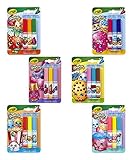 Crayola Shopkins Mini Markers, Set of 6