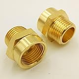 BOWSEN Pipe Fitting Adapter Female G1/2" Thread to Male NPT1/2" Thread Lead Free (2-Pcs)