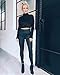 Longwu Women's Fashion Fluffy Mohair Midriff-baring Jumper Knit Crop Top Sweater