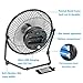 COMLIFE 9 inch Battery Operated & USB Powered Metal Desk Fan, Table Desk Personal Fan Two Speeds Powerful Airflow, Whisper Quite Operation Home Office Car Camping Study