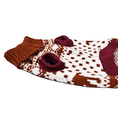 Pet Sweater, Pet Dogs Winter Warm Turtleneck Pet Dog Cat Christmas Costumes Puppy Cat Apparel Pet Garment (X-Small)