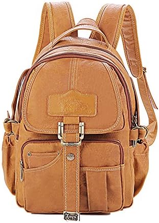 Yaoko Women Fashion College School Bag Travel Hiking Backpack (Camel)
