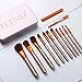 Flend 12 Pieces Premium Makeup Brush Set, Professional Makeup Brushes, Synthetic Kabuki Foundation Cosmetic Brushes, Wooden Handle Makeup Brush Kit With Case