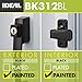 Ideal Security Door Handle for Storm and Screen Doors, Black (2-Piece Set)