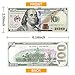 Winkeyes 100pcs Prop Money 100 Dollar Bills Play Money Realistic Copy Paper Money Full Print 2 Sided for Movie Game Kids School Students