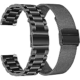 Bands Intended for Bvlrksc S66/Jdcrsj S66/Jugeman Y66/Coucur Y66/Ypaddbu P66/Azgqswr P66/Hvlgmrc P66 Bands Sets, Stainless Steel Metal Band + Mesh Loop Replacement Wristbands Bracelet Strap Accessory