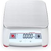 Ohaus Valor 1000 V12P15 Digital Scale, 15 kg x 2 g Compact Bench Scale with Backlit LCD Display, Two Button Operation, 1500 Hour Battery Operation, Stainless Steel Pan