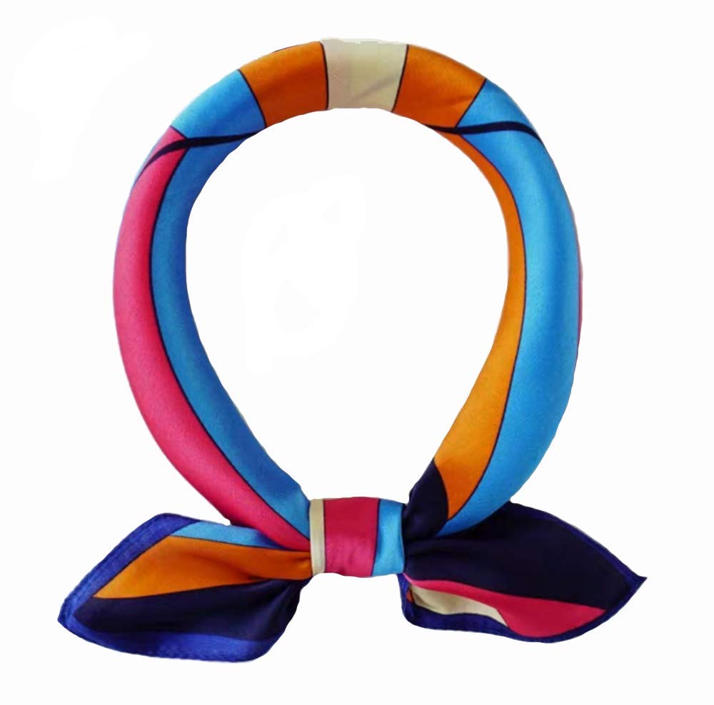 100% Small Square Pure Mulberry Silk Scarf -21'' x 21''- Breathable Lightweight Neckerchief -Digital Printed Headscarf 100% Small Square Pure Mulberry Silk Scarf -21'' x 21''- Breathable Lightweight Neckerchief -Digital Printed Headscarf