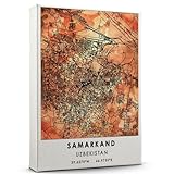 Samarkand Map Poster, Uzbekistan Map Art