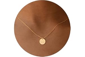 BSGRL Necklace for Women - 14K Gold Plated Sun Moon Sunlight Evil Eye Infinity Italian Horn Softball Compass Heart Interlocki