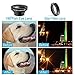 Phone Camera Lens, 4 in 1 12x Telephoto Lens Kit + 0.65x Wide Angle Lens & 15x Macro Lens + 180°Fisheye Lens, Clip-On Cell Phone Lens for iPhone 8 7 Plus 6s, Samsung Galaxy Note Smartphones